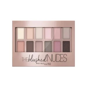 Maybelline The Blushed Nudes Paleta De Sombras De Ojos 12 Sombras Colores Nude y Rosas- 9.6g