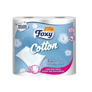 Foxy Cotton Papel Higiénico 5 Capsas 4 Rollos